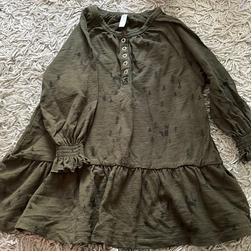 Rylee + Cru button up jersey dress. 18-24 months. Worn once